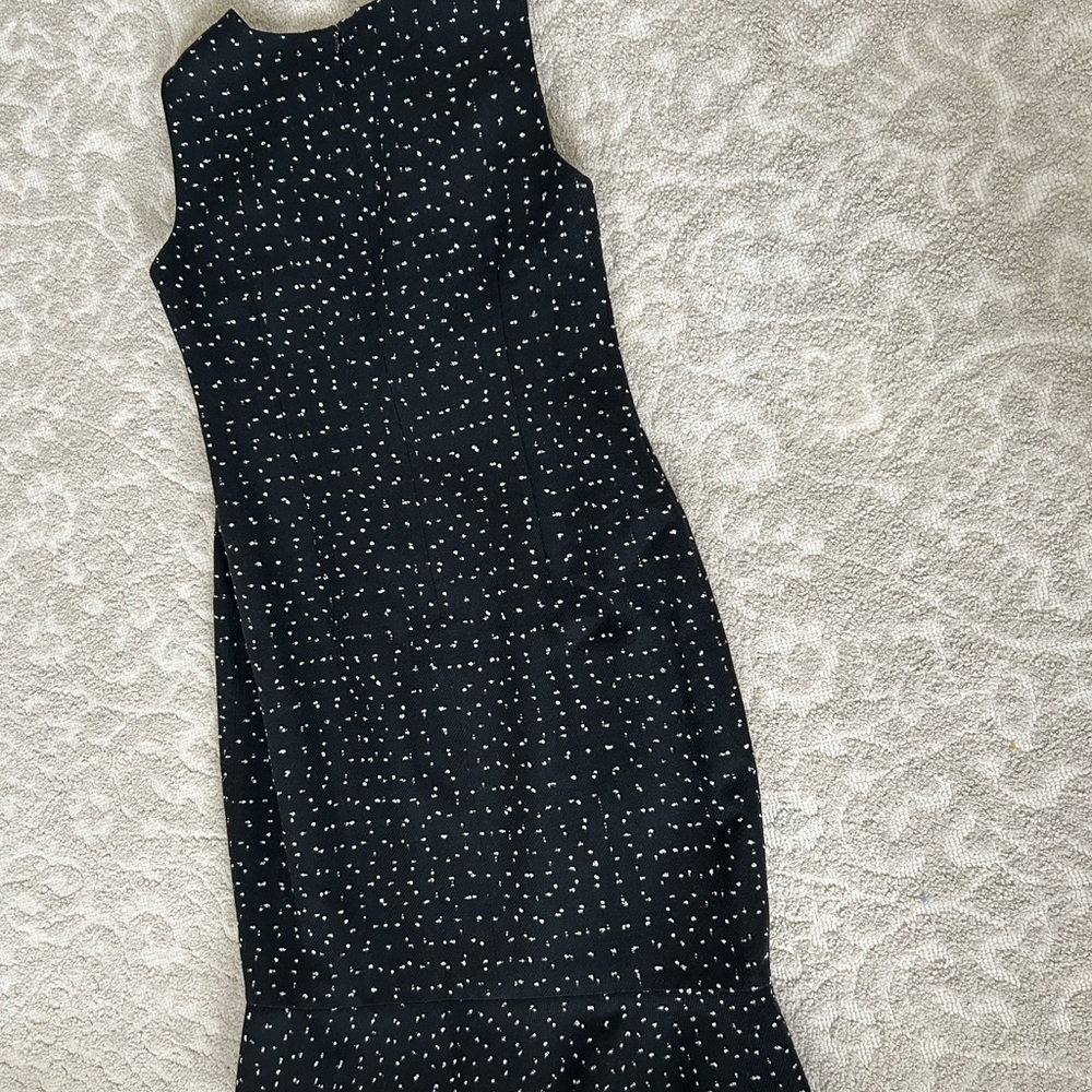 Sara Campbell 8 vintage black white wool sleeveless lined dress - Picture 6 of 9